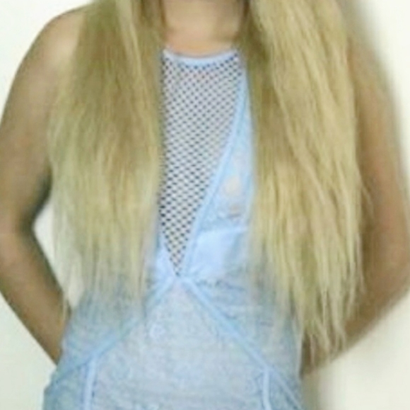 NWT■Baby Blue Lace Tie Back Dress - Picture 8 of 8